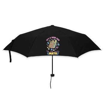 Math Teacher Quote - Umbrella (small) - black - Front