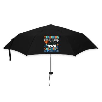 Bringen Sie Kindern bei, Mathematik zu lieben - Regenschirm (klein) - Schwarz - Vorne
