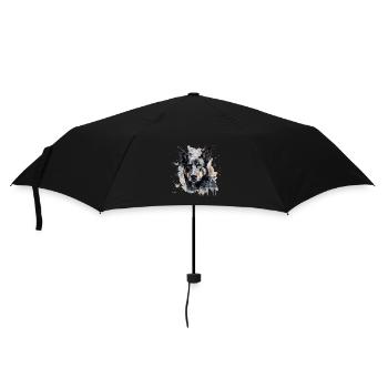 Australian Kelpie - Regenschirm (klein) - Schwarz - Vorne