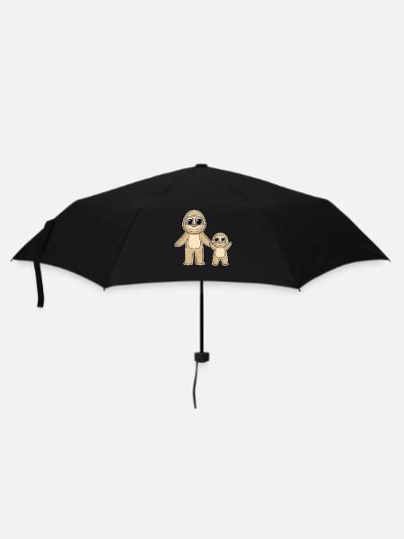 Faultier Familie - Faultier mit Baby - Faultier - Regenschirm (klein) - Schwarz