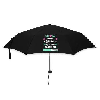 Buch Lesen Bücher Buch Nerd Bücherwurm - Regenschirm (klein) - Schwarz - Vorne