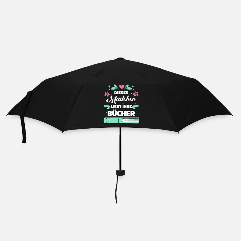 Buch Lesen Bücher Buch Nerd Bücherwurm - Regenschirm (klein) - Schwarz