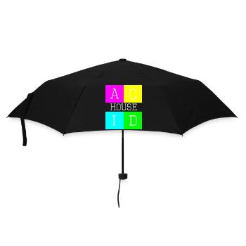Acid house blanc - Parapluie standard - noir - Devant
