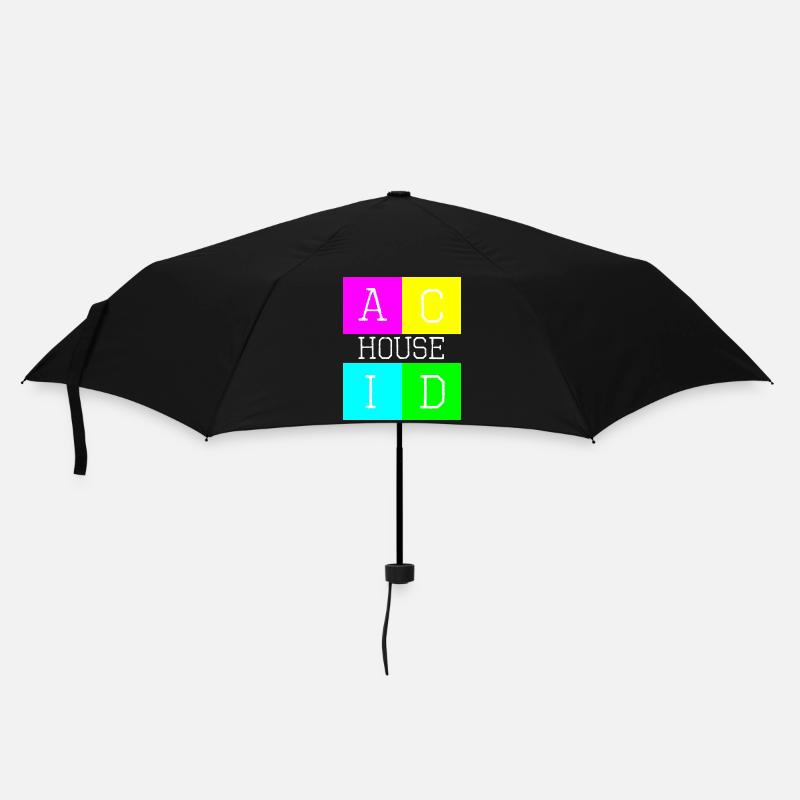 Acid house white - Umbrella (small) - black