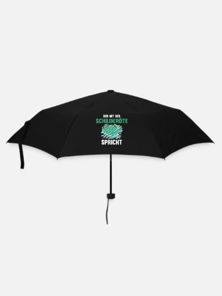 Schildkröte Schildkröten - Regenschirm (klein) - Schwarz