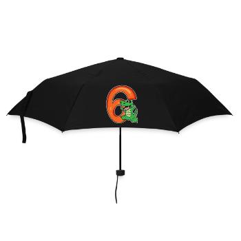 6 Birthday 6 years old with animal motif - six - Umbrella (small) - black - Front