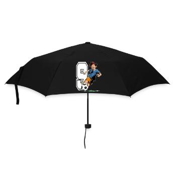 9 Year Old Footballer & Soccer Children's Birthday Party - Umbrella (small) - black - Front
