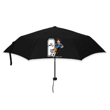 2 Year Old Footballer & Soccer Children's Birthday Party - Umbrella (small) - black - Front