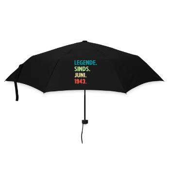 Geburtstagsgeschenk Legende 1943 - Regenschirm (klein) - Schwarz - Vorne