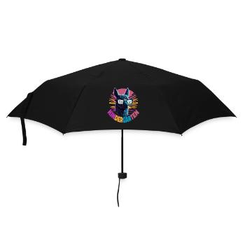 Lama Alpaka Hasta La Vista Einschulung 1.Klasse - Regenschirm (klein) - Schwarz - Vorne