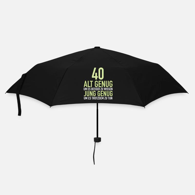 Geschenk 40 Jahre Geburtstagskind - Regenschirm (klein) - Schwarz