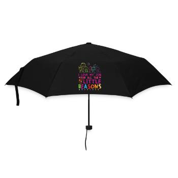 Mignon école d’enseignement Garderie en classe - Parapluie standard - noir - Devant