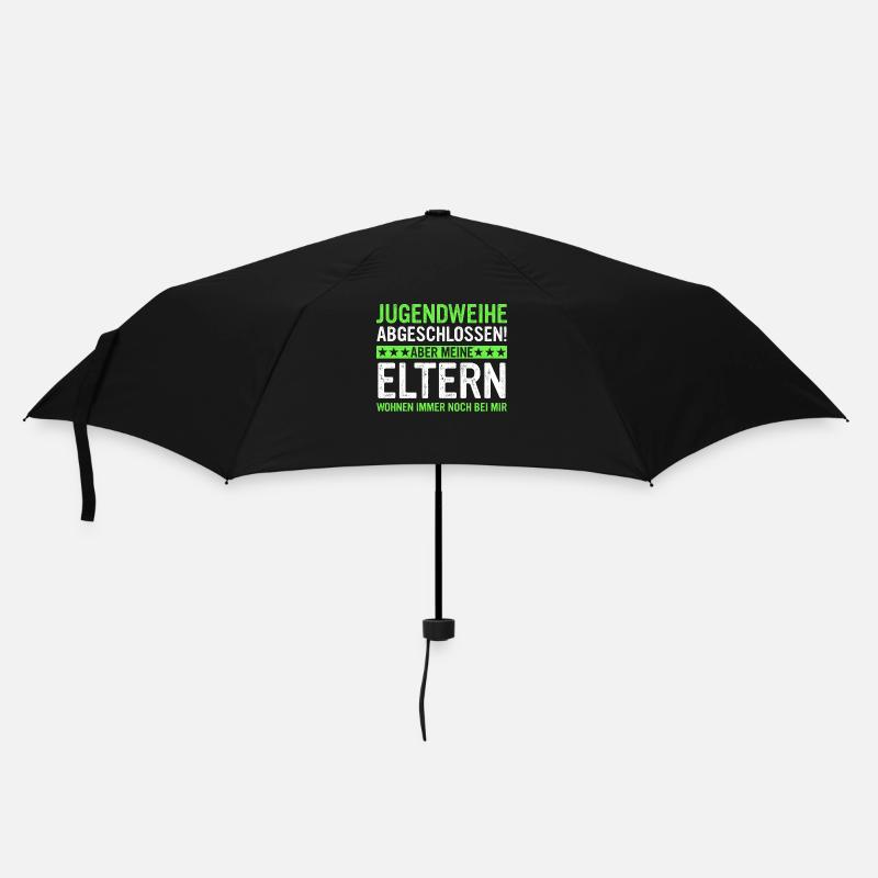 Jugendweihe Mädchen Junge Erwachsen - Regenschirm (klein) - Schwarz