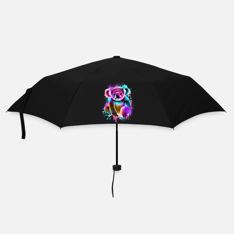 Koala - Regenschirm (klein) - Schwarz