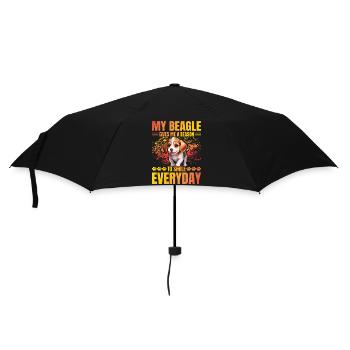 My Beagle gives me a reason to smile everyday - Umbrella (small) - black - Front