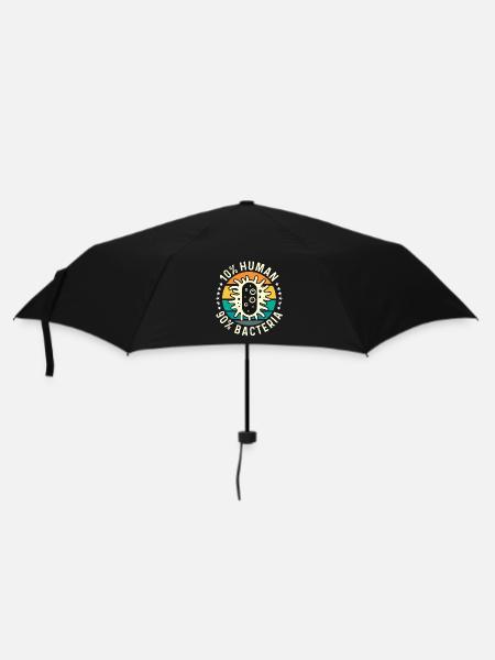 Microbiologiste 10% humain 90% bactéries Microbiologie - Parapluie standard - noir