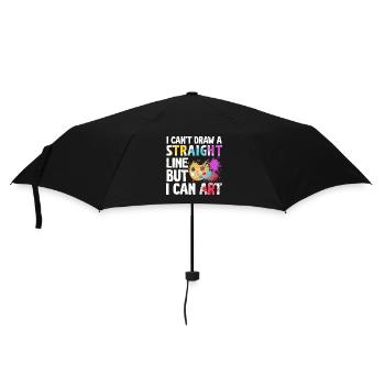 I Can't Draw A Straight Line But I Can Art - Umbrella (small) - black - Front