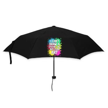 Je ne peux pas tracer une ligne droite mais je peux Art - Parapluie standard - noir - Devant