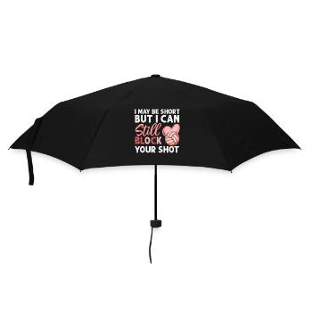 Ich kann deinen Schuss blockieren Beachvolleyball - Regenschirm (klein) - Schwarz - Vorne