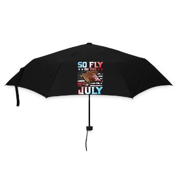 So fly on the 4th of July - Umbrella (small) - black - Front