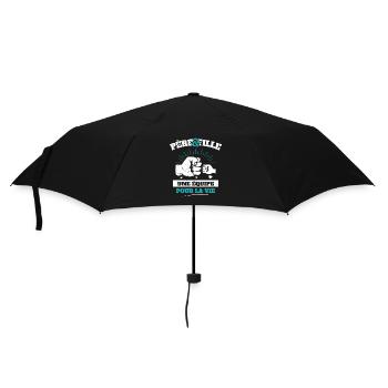 Père et Fille Cadeau Humour Fete des Pères - Parapluie standard - noir - Devant