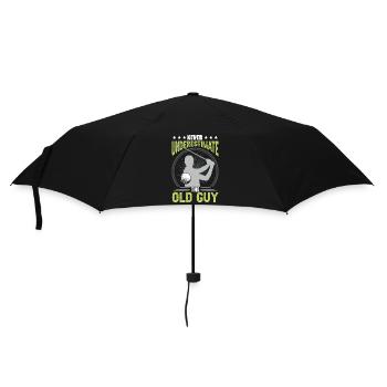 Never Underestimate The Old Guy - Umbrella (small) - black - Front