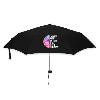 Ich kann deinen Schuss blockieren Beachvolleyball - Regenschirm (klein) - Schwarz - Vorne