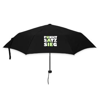 punkt satz sieg weiss - Regenschirm (klein) - Schwarz - Vorne