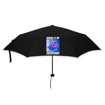 Baking is my Superpower, Donut - Umbrella (small) - black - Front