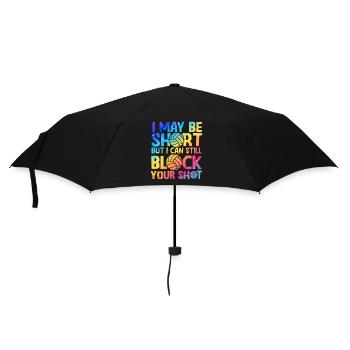 I Can Block Your Shot Beach Volleyball - Umbrella (small) - black - Front