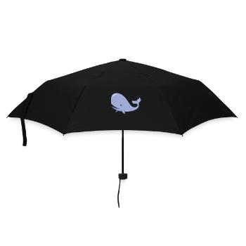 Kawaii Wal - Pottwal - Regenschirm (klein) - Schwarz - Vorne