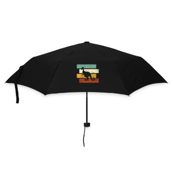 Kangourou Rétro - Parapluie standard - noir - Devant
