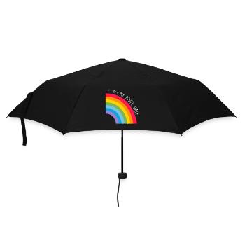 My Other Half Gay Couple Rainbow Pride Cool LGBT - Umbrella (small) - black - Front