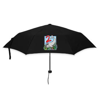2 anniversaire 2 ans avec motif animal - deux - Parapluie standard - noir - Devant