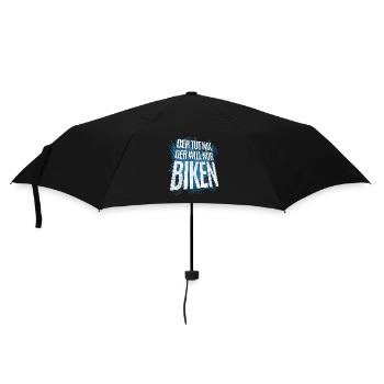 Der tut nix der will nur biken MTB Fahrrad Bike - Regenschirm (klein) - Schwarz - Vorne