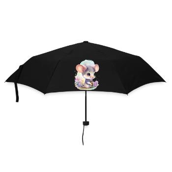 Souris mignonne - Parapluie standard - noir - Devant