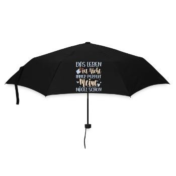 Das Leben Ist Nicht Immer Perfekt Nageldesignerin - Regenschirm (klein) - Schwarz - Vorne