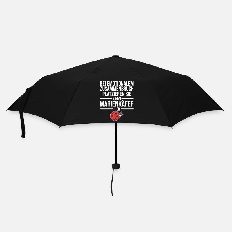 Marienkäfer - Regenschirm (klein) - Schwarz
