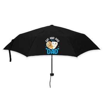 Cat And Dog Dad Dogs Cats Lover - Umbrella (small) - black - Front