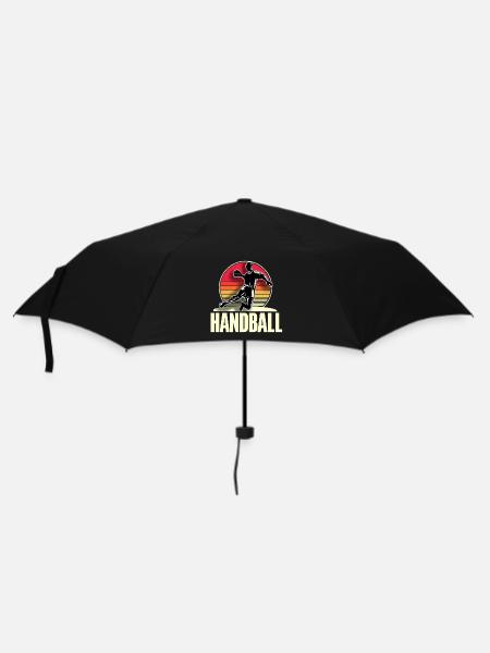 Handball Handballer - Regenschirm (klein) - Schwarz