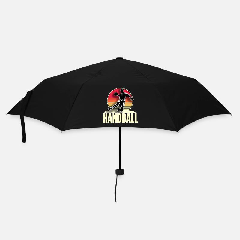 Handball Handballer - Regenschirm (klein) - Schwarz