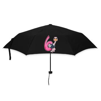 6th birthday motif bouquet - six years old - Umbrella (small) - black - Front