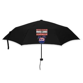 Gutes Fleisch Muss Lange Abhängen - Regenschirm (klein) - Schwarz - Vorne