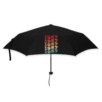 Jahrgang 1957 Geschenke Legende für 66 Jahre - 66 - Regenschirm (klein) - Schwarz - Vorne