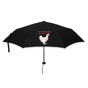 Seidenhuhn Seidenhühner | Silkie Hühner Geschenk - Regenschirm (klein) - Schwarz - Vorne