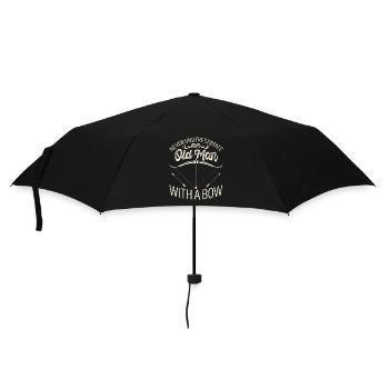 Never underestimate an old man with a - Umbrella (small) - black - Front