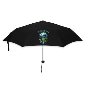 Respektier Muttererde Unseren Planeten Natur - Regenschirm (klein) - Schwarz - Vorne