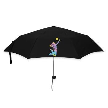 Volleyball players children beach volleyball - Umbrella (small) - black - Front