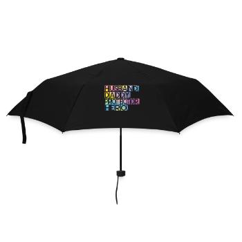 Ehemann Daddy Beschützer Held Vatertag - Regenschirm (klein) - Schwarz - Vorne