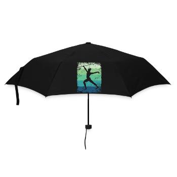 Gymnaste Baton Gymnastique Rythmique Rétro - Parapluie standard - noir - Devant